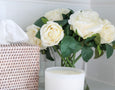 Rose in Glass Vase White