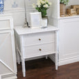 Kendall Bamboo White Side Table