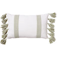 Jacquard Sage Stripe Lumbar Cushion