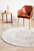 Isabella Silver Round Rug