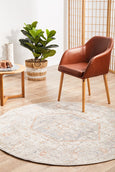 Isabella Silver Round Rug