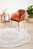 Isabella Silver Round Rug