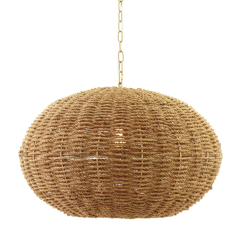 Round shop rattan pendant