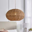 Montego Rattan Pendant  Oval