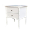 Kendall Bamboo White Side Table