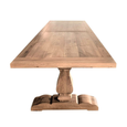 Oak Trestle Rectangular Dining Table Natural 300cm
