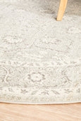Parker Silver Round Rug Closeup