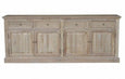 Parkhurst Four Drawers Sideboard Whitewashed Oak