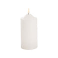 Wax LED Trueflame Flickering Pillar Candle White 15cm 