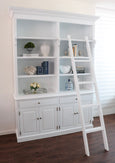 Westport Two Bay Bookcase White With Ladder
