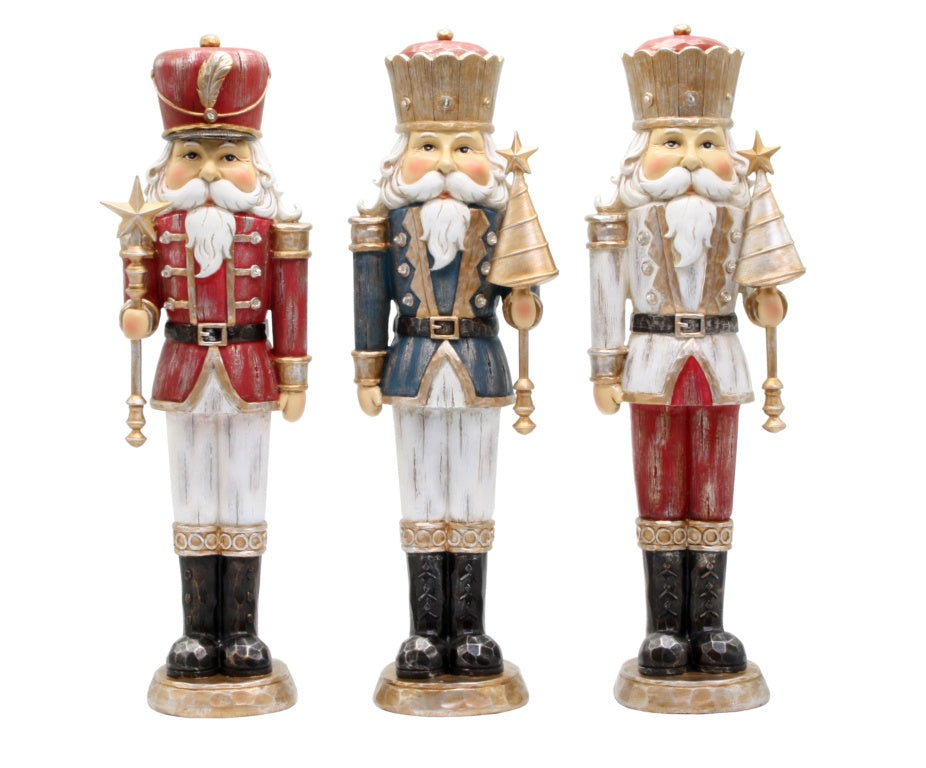 Resin Nutcracker 3 Assorted