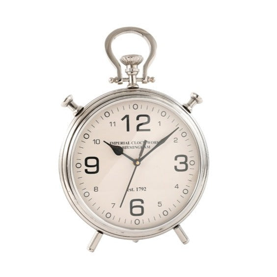 Cambridge Footed Clock Silver