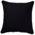 Basic Black Cushion with White Piping 60cm