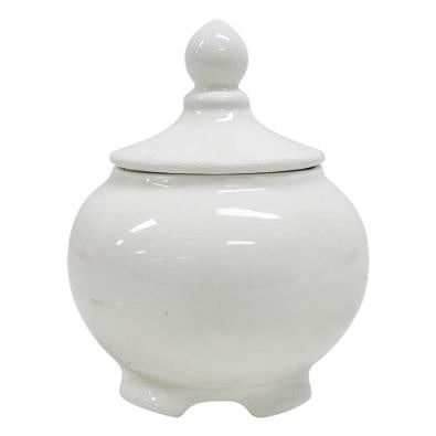 Bianca Ceramic White Jar 18cm