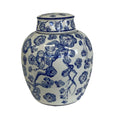 Blue and White Floral Jar 25cm