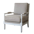 Bobbin Chair White Frame - Natural Linen