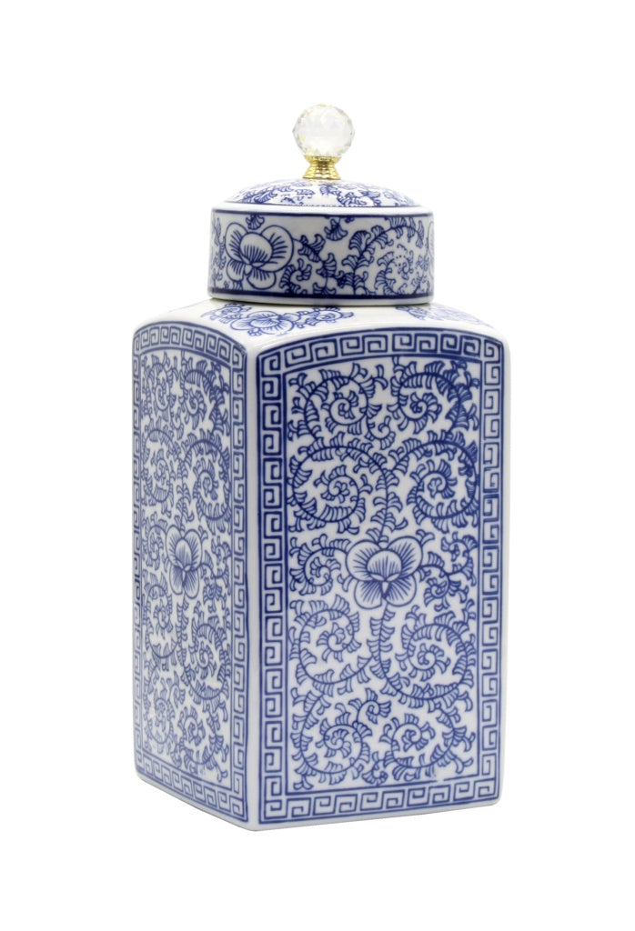 Floral Canister with Lid 31cm