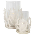 Coral Candle Holder White Small