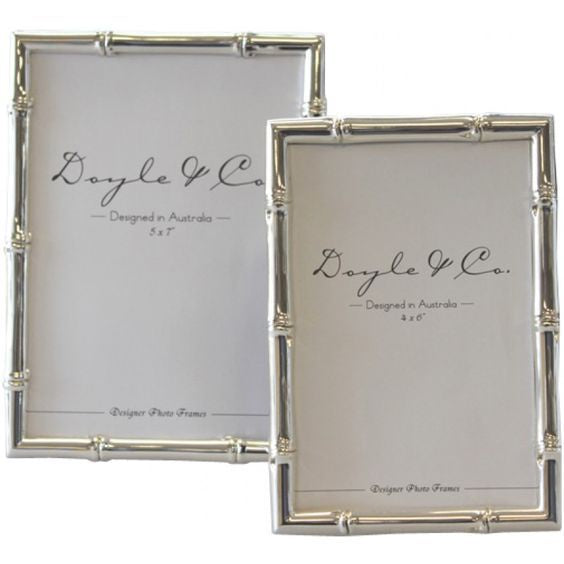 Bamboo Photo Frame Silver Plated