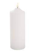 Wax LED Trueflame Flickering Pillar Candle White 20cm