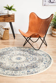 Harley White Rug Round