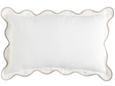 Linen Scallop Lumbar Cushion