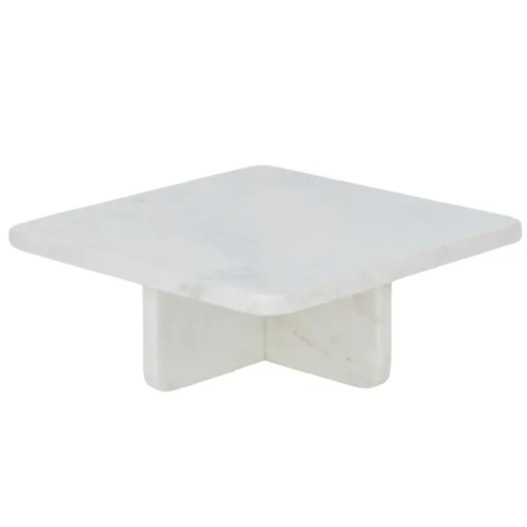 Marble Footed Board White 25cm