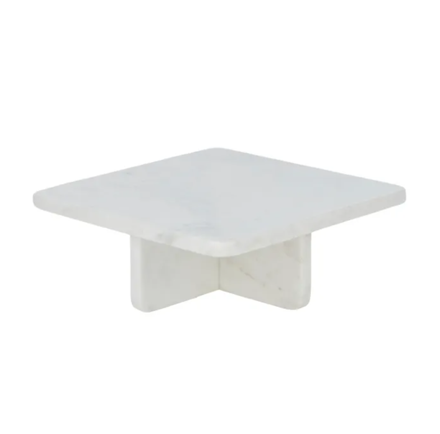 Marble Footed Board White 25cm
