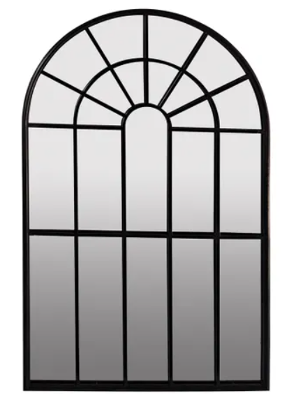 Regency Arched Outdoor Mirror Black